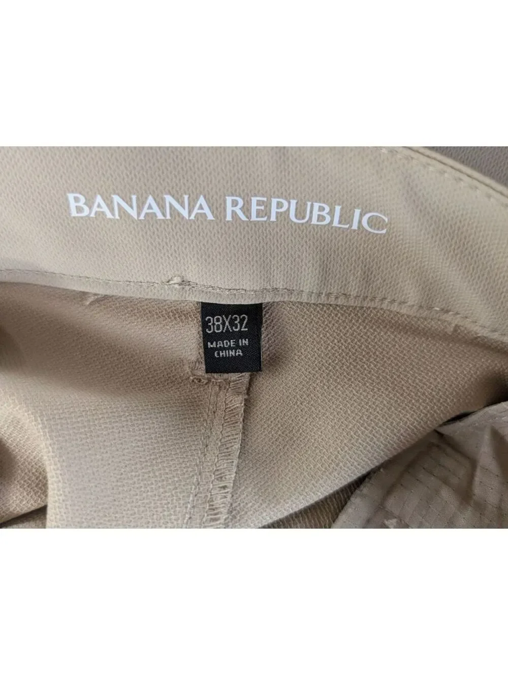 Banana Republic Khaki Beige Athletic Slim Performance Pants 38x32